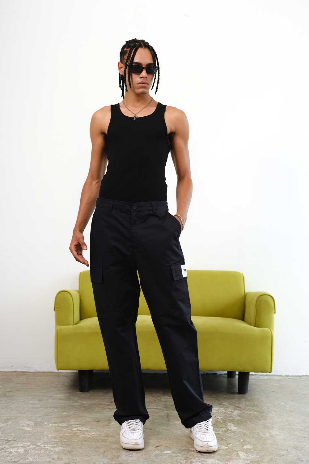 Navy Blue Cargo With Utility Pockets