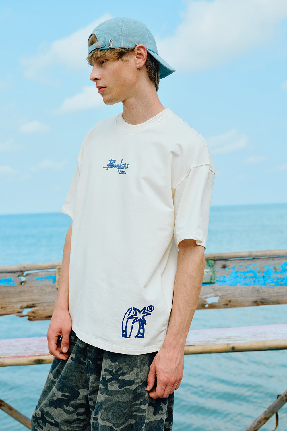 Coastal Stories Off White Oversized T-shirt