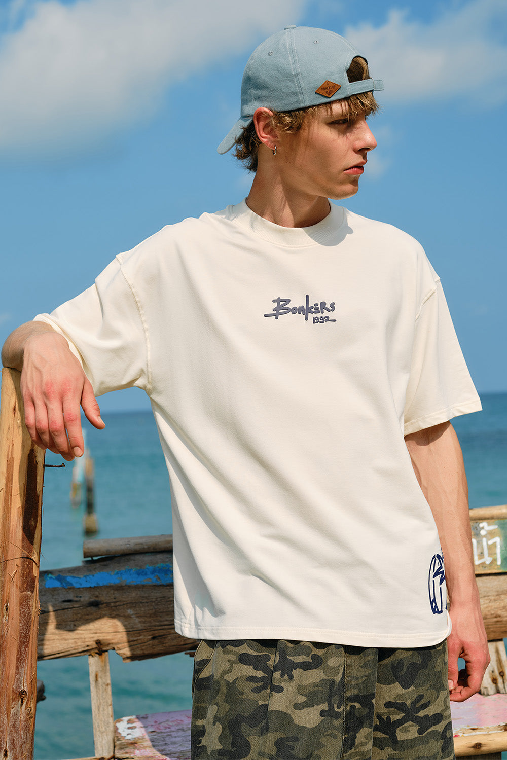 Coastal Stories Off White Oversized T-shirt