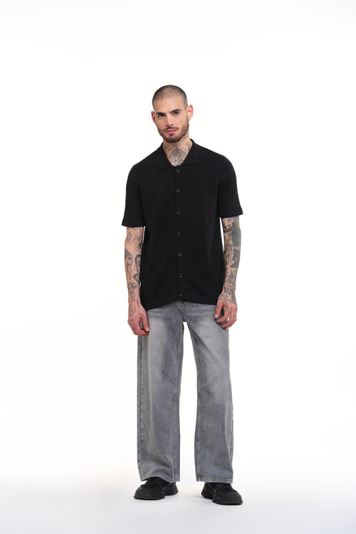 Black Knit Shirt