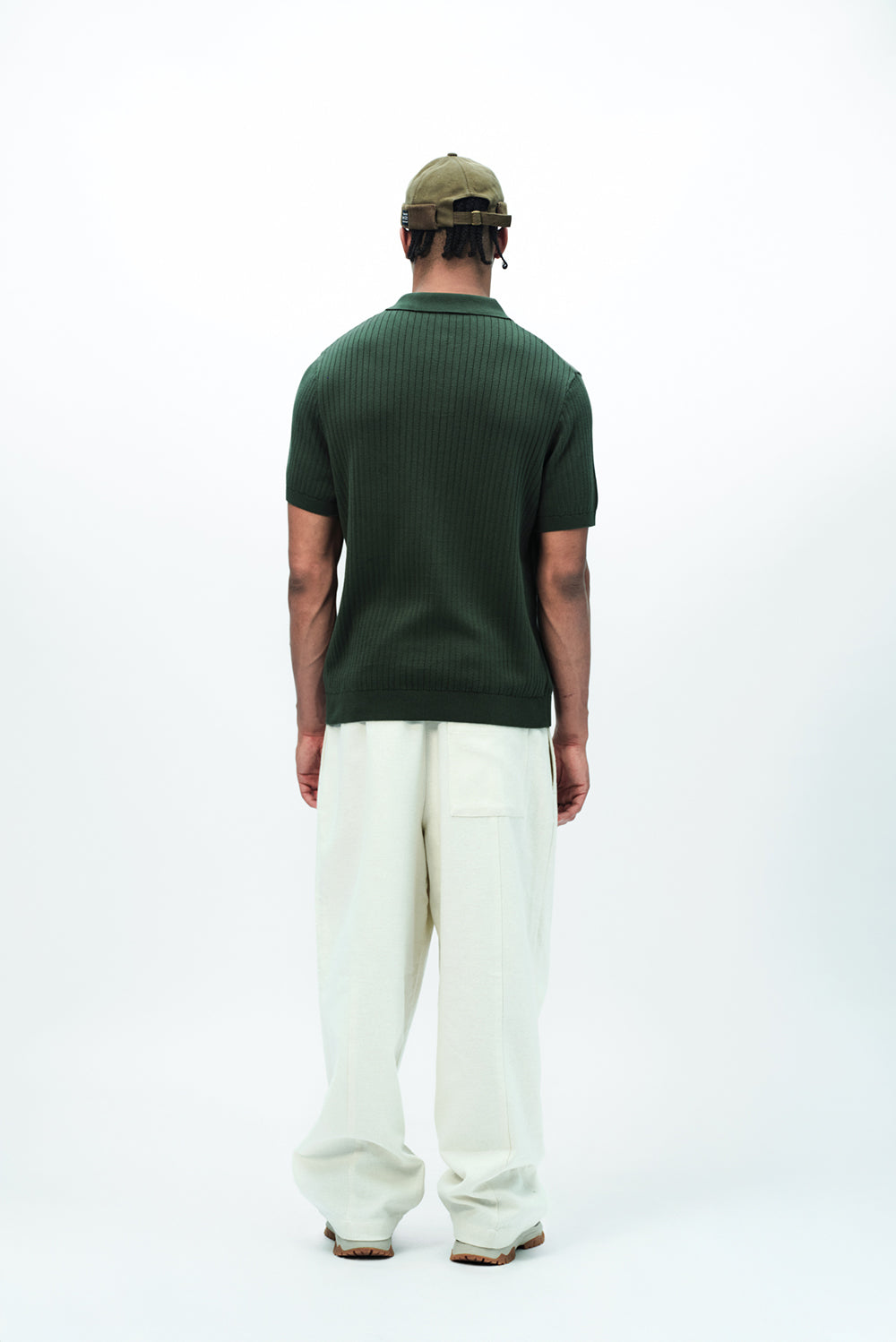 Olive Knit Polo T-shirt