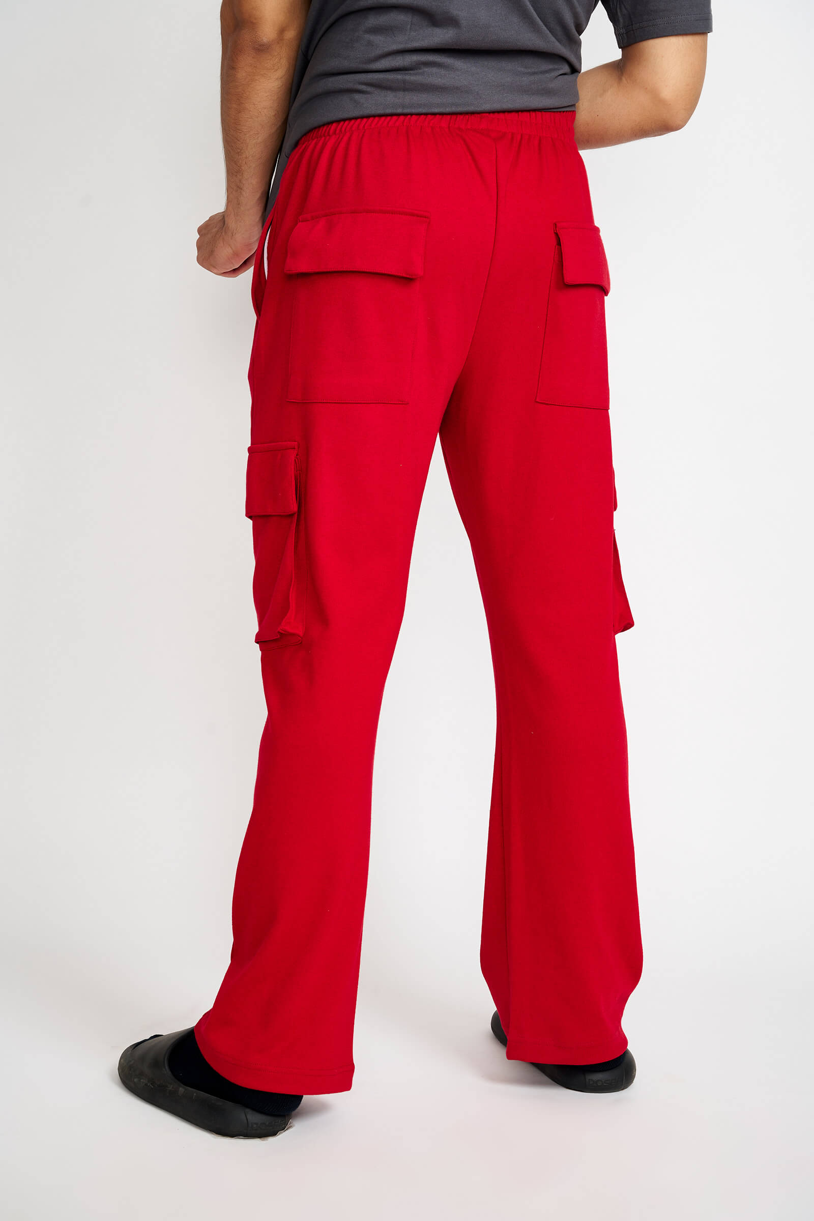 Maroon Utility Straight Fit Pants
